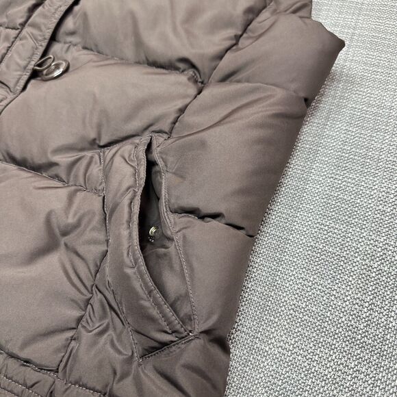 J Crew Women Puffer Vest Medium Down Fill Full Zip Button Up Casual Hike Quilted - Picture 3 of 9